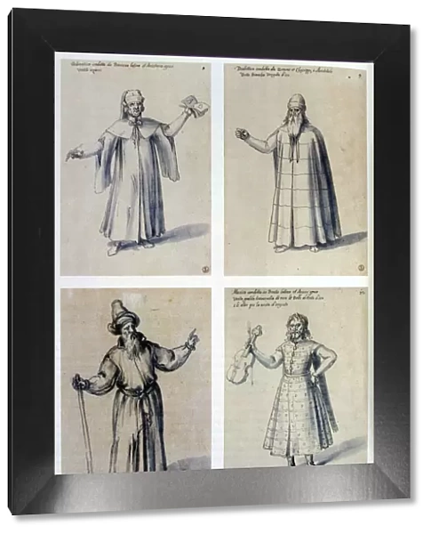 Costume design for classical figures, 16th century. Artist: Giuseppe Arcimboldi