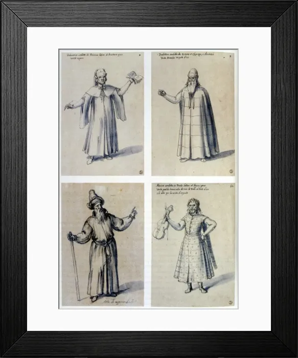 Framed Print : Costume design for classical figures, 16th century. Artist: Giuseppe Arcimboldi Framed Print : Costume design for classical figures, 16th century. Artist: Giuseppe Arcimboldi