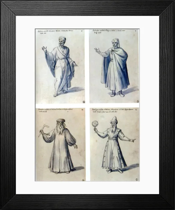 Framed Print : Costume design for classical figures, 16th century. Artist: Giuseppe Arcimboldi Framed Print : Costume design for classical figures, 16th century. Artist: Giuseppe Arcimboldi