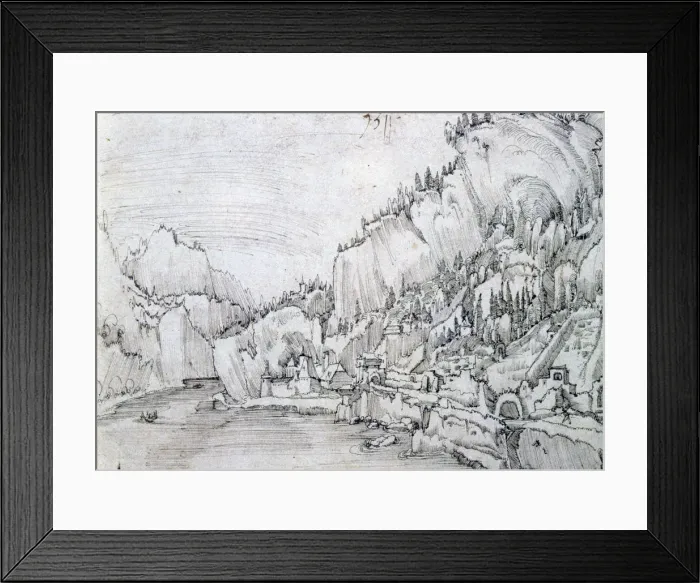 Framed Print : Sarmingstein on the Danube, 16th century. Artist: Albrecht Altdorfer Framed Print : Sarmingstein on the Danube, 16th century. Artist: Albrecht Altdorfer