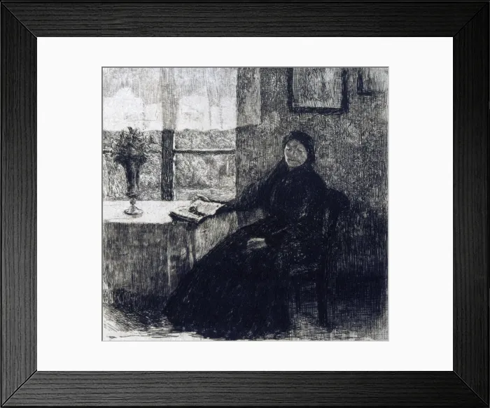 Framed Print : Grandmother, 1909. Artist: Alexandre Lunois Framed Print : Grandmother, 1909. Artist: Alexandre Lunois