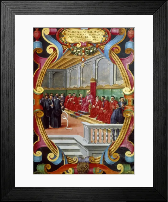 Framed Print : Doge of Venice and his counsel, late 16th century