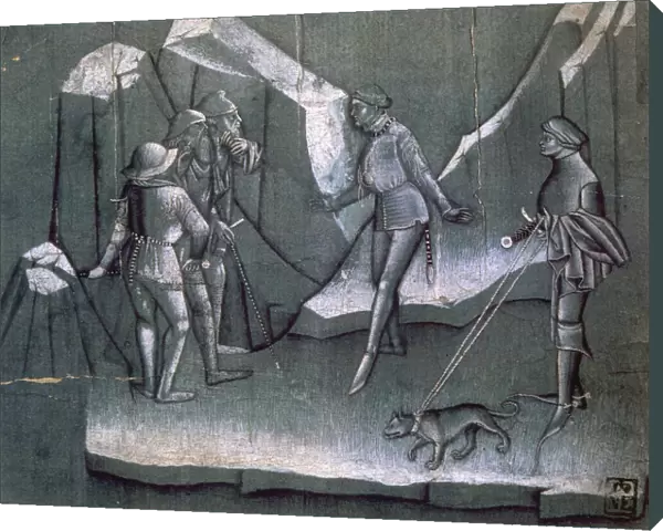 Scene from a story of chivalry, c1400