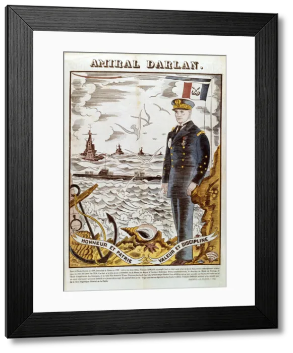 Framed Print : Admiral Francois Darlan, Commander of the French Navy, 1940. Artist: Pierre Falke Framed Print : Admiral Francois Darlan, Commander of the French Navy, 1940. Artist: Pierre Falke