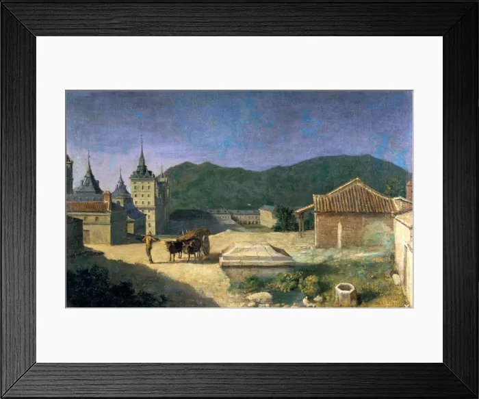 Framed Print : View of the Escorial, Spain, early 18th century. Artist: Michel-Ange Houasse Framed Print : View of the Escorial, Spain, early 18th century. Artist: Michel-Ange Houasse