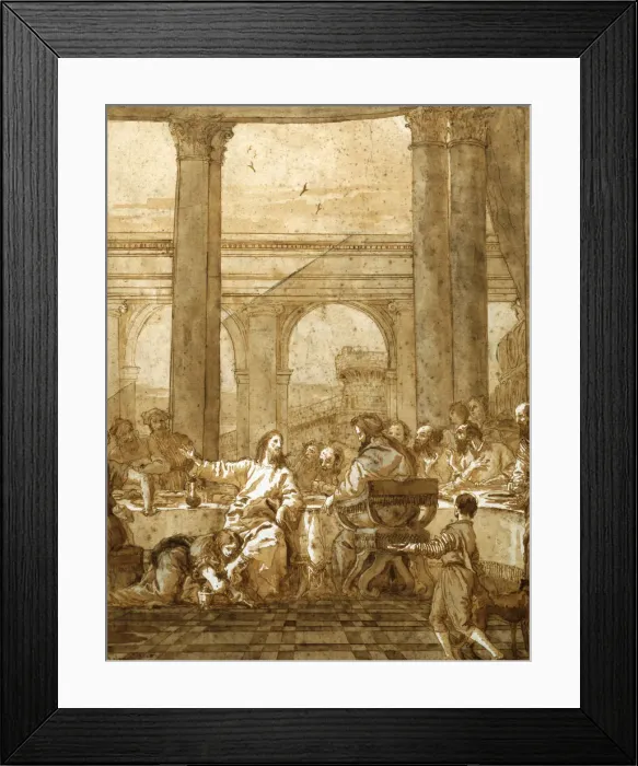 Framed Print : Feast in the House of Simon, 18th / early 19th century. Artist: Giovanni Domenico Tiepolo Framed Print : Feast in the House of Simon, 18th / early 19th century. Artist: Giovanni Domenico Tiepolo