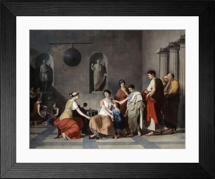 Framed Print : The Mother of the Gracchi, c1780. Artist: Joseph Benoit Suvee Framed Print : The Mother of the Gracchi, c1780. Artist: Joseph Benoit Suvee