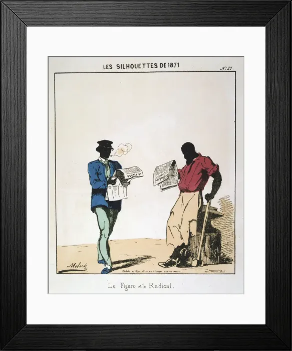 Framed Print : Le Figaro et le Radical, 1871. Artist: Moloch Framed Print : Le Figaro et le Radical, 1871. Artist: Moloch