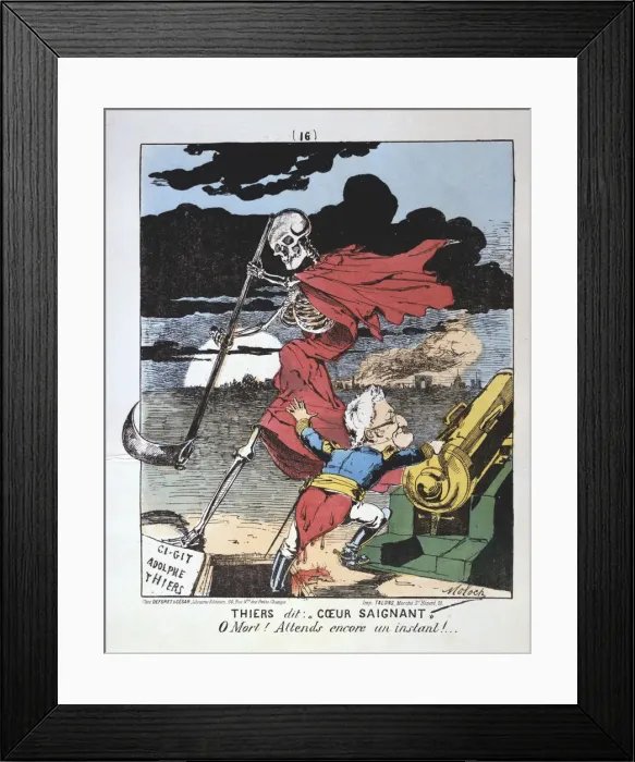 Framed Print : Caricature against Adolphe Thiers, 1871 Framed Print : Caricature against Adolphe Thiers, 1871