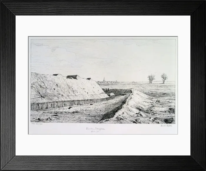 Framed Print : Haute Brugeres, Siege of Paris, 1870-1871. Artist: Paul Roux Framed Print : Haute Brugeres, Siege of Paris, 1870-1871. Artist: Paul Roux