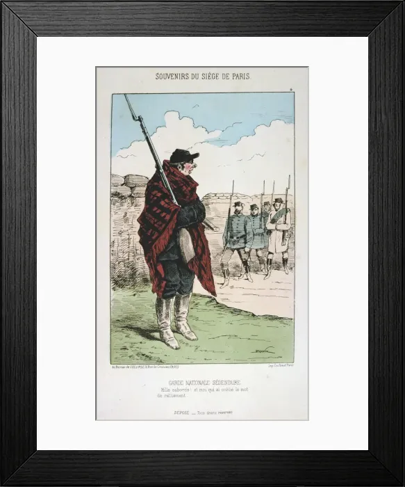 Framed Print : Garde Nationale Sedentaire, Siege of Paris, 1870-1871 Framed Print : Garde Nationale Sedentaire, Siege of Paris, 1870-1871