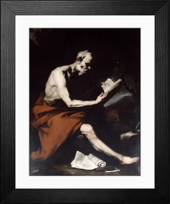 Framed Print : Saint Jerome, 17th century. Artist: Jusepe de Ribera Framed Print : Saint Jerome, 17th century. Artist: Jusepe de Ribera