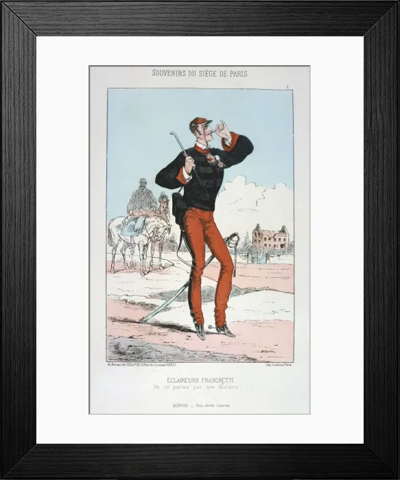 Framed Print : Eclaireurs Franchetti, Siege of Paris, 1870-1871 Framed Print : Eclaireurs Franchetti, Siege of Paris, 1870-1871