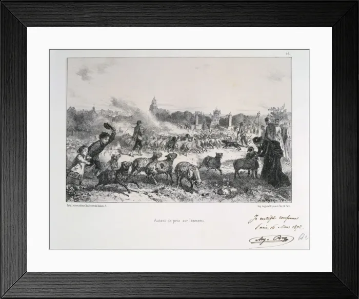 Framed Print : Autant de pris de l ennemi, Franco-Prussian War, 1870 (1872). Artist: Auguste Bry Framed Print : Autant de pris de l ennemi, Franco-Prussian War, 1870 (1872). Artist: Auguste Bry