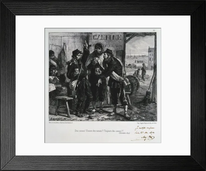 Framed Print : Des canons! Encore des canons!! Toujours des canons!!! Siege of Paris, December 1870 (1872). Artist: Auguste Bry Framed Print : Des canons! Encore des canons!! Toujours des canons!!! Siege of Paris, December 1870 (1872). Artist: Auguste Bry