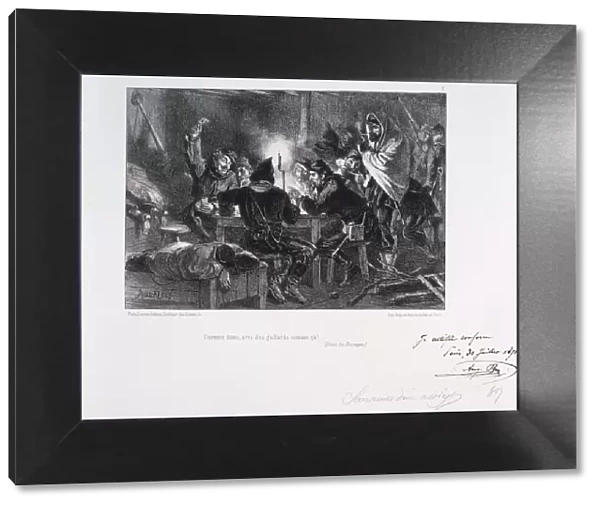 Dormez donc, avec des gaillards comme ca!, Siege of Paris, 1870-1871 (1871). Artist: Auguste Bry