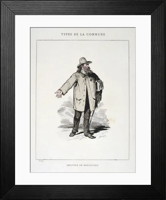 Framed Print : Orateur de Boulevard, Paris Commune, 1871 Framed Print : Orateur de Boulevard, Paris Commune, 1871