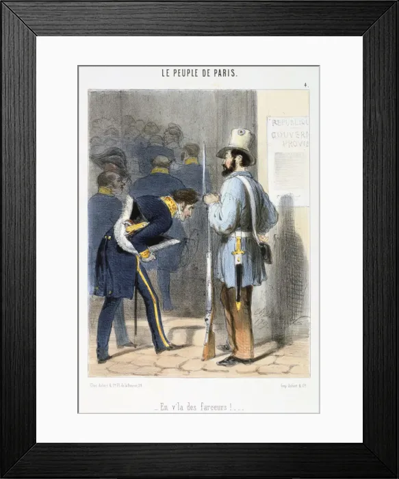 Framed Print : Cartoon relating to the Paris Commune, 1870s Framed Print : Cartoon relating to the Paris Commune, 1870s