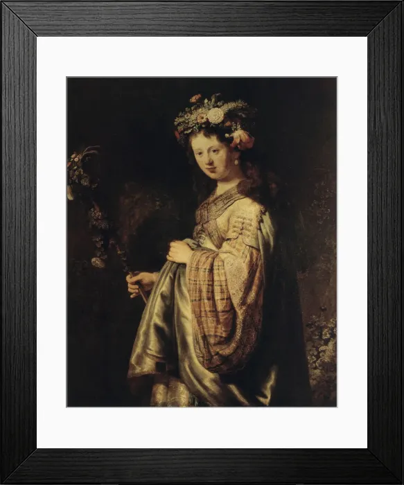 Framed Print : Flora, 1634. Artist: Rembrandt Harmensz van Rijn Framed Print : Flora, 1634. Artist: Rembrandt Harmensz van Rijn