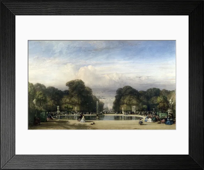 Framed Print : The Tuileries Gardens, 1858. Artist: William Wyld Framed Print : The Tuileries Gardens, 1858. Artist: William Wyld