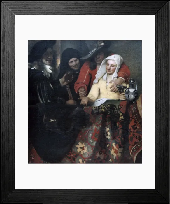 Framed Print : The Procuress, 1656. Artist: Jan Vermeer Framed Print : The Procuress, 1656. Artist: Jan Vermeer