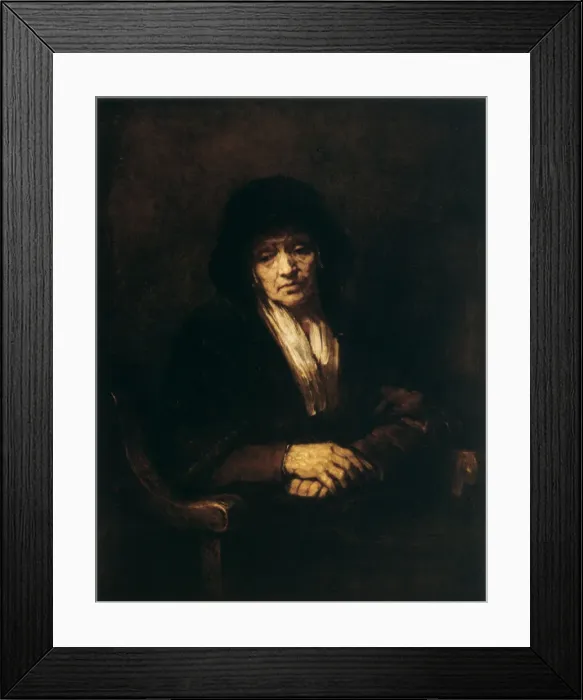 Framed Print : Portrait of an Old Woman, 1654. Artist: Rembrandt Harmensz van Rijn Framed Print : Portrait of an Old Woman, 1654. Artist: Rembrandt Harmensz van Rijn