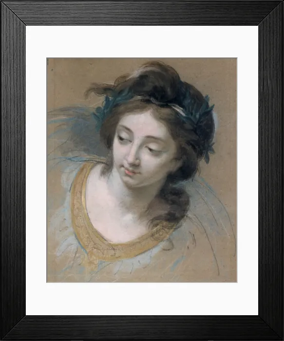 Framed Print : Womans Head, 1780. Artist: Marie Louise Elisabeth Vigee-Lebrun Framed Print : Womans Head, 1780. Artist: Marie Louise Elisabeth Vigee-Lebrun
