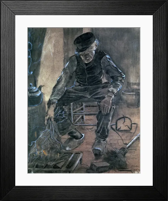 Framed Print : Old Man Kindling Wood, 1881. Artist: Vincent van Gogh Framed Print : Old Man Kindling Wood, 1881. Artist: Vincent van Gogh