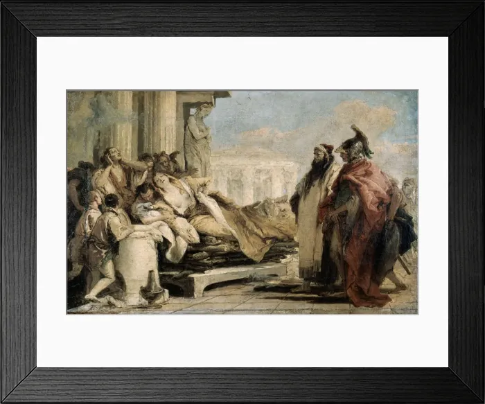 Framed Print : Death of the Dido, 1757. Artist: Giovanni Battista Tiepolo Framed Print : Death of the Dido, 1757. Artist: Giovanni Battista Tiepolo