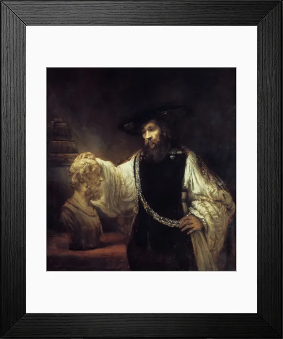 Framed Print : Aristotle Before the Bust of Homer, 1653. Artist: Rembrandt Harmensz van Rijn Framed Print : Aristotle Before the Bust of Homer, 1653. Artist: Rembrandt Harmensz van Rijn