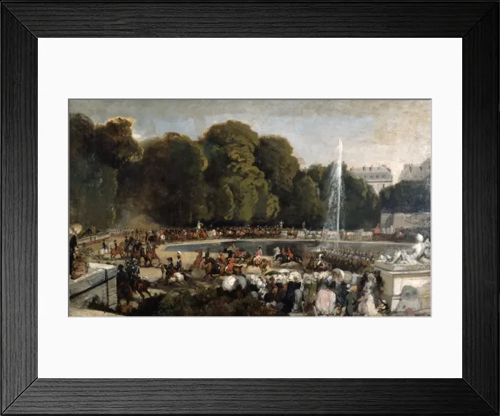 Framed Print : Entry of the Duchess of Orleans in the garden of Tuileries, 1841. Artist: Eugene Louis Lami Framed Print : Entry of the Duchess of Orleans in the garden of Tuileries, 1841. Artist: Eugene Louis Lami