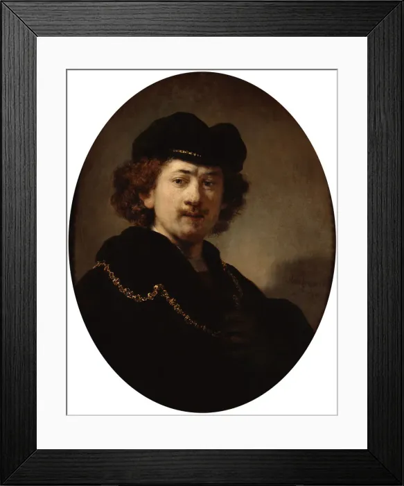 Framed Print : Self-Portrait with a Gold Chain, 1633. Artist: Rembrandt Harmensz van Rijn Framed Print : Self-Portrait with a Gold Chain, 1633. Artist: Rembrandt Harmensz van Rijn