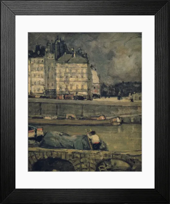 Framed Print : The Edges of the Seine, Paris, (1880-1924?). Artist: James Wilson Morrice Framed Print : The Edges of the Seine, Paris, (1880-1924?). Artist: James Wilson Morrice