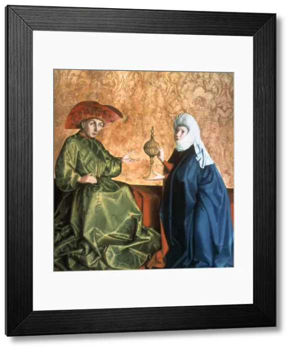 Framed Print : King Solomon and the Queen of Sheba, 1435. Artist: Conrad Witz Framed Print : King Solomon and the Queen of Sheba, 1435. Artist: Conrad Witz