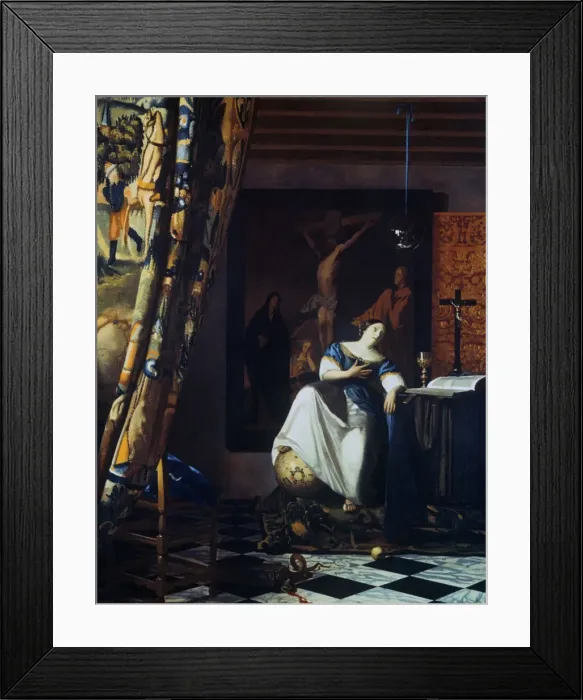 Framed Print : Allegory of the Faith, c1670. Artist: Jan Vermeer Framed Print : Allegory of the Faith, c1670. Artist: Jan Vermeer