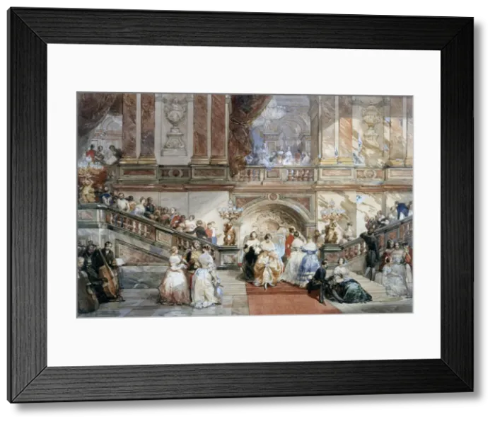 Framed Print : Ball at the Hotel de Ville, 1860. Artist: Eugene Louis Lami Framed Print : Ball at the Hotel de Ville, 1860. Artist: Eugene Louis Lami