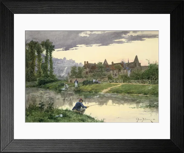 Framed Print : Soldiers at the Edge of the River, 19th / early 20th century. Artist: Etienne Prosper Berne-Bellecour Framed Print : Soldiers at the Edge of the River, 19th / early 20th century. Artist: Etienne Prosper Berne-Bellecour