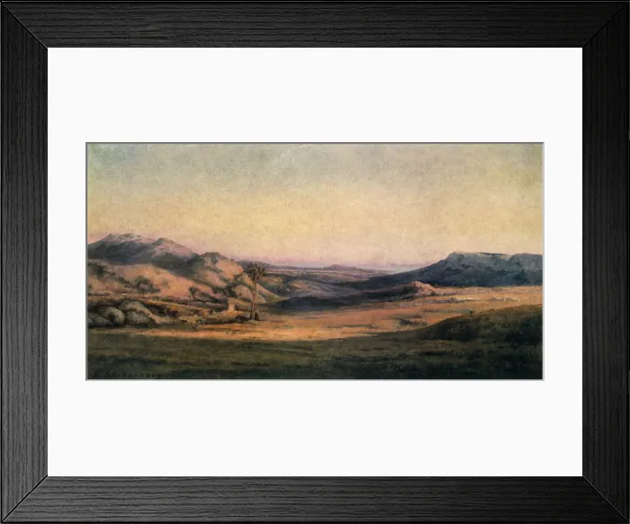 Framed Print : Painting of a landscape, title unknown. Artist: Edmond Baibazzona Framed Print : Painting of a landscape, title unknown. Artist: Edmond Baibazzona