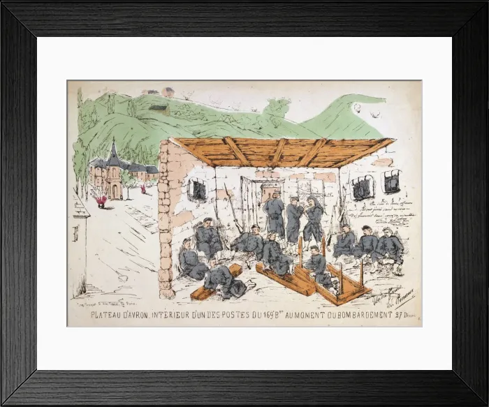 Framed Print : Soldiers inside a building during a bombardment, Franco-Prussian War, December 1870 Framed Print : Soldiers inside a building during a bombardment, Franco-Prussian War, December 1870