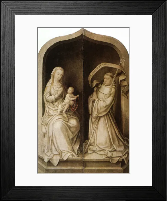 Framed Print : Annunciation, 1516-1517. Artist: Jean Bellegambe Framed Print : Annunciation, 1516-1517. Artist: Jean Bellegambe