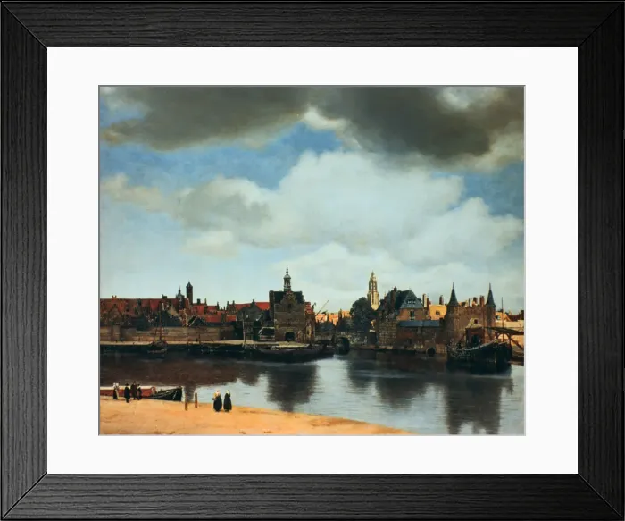 Framed Print : View of Delft, Netherlands, after the fire, c1658. Artist: Jan Vermeer Framed Print : View of Delft, Netherlands, after the fire, c1658. Artist: Jan Vermeer
