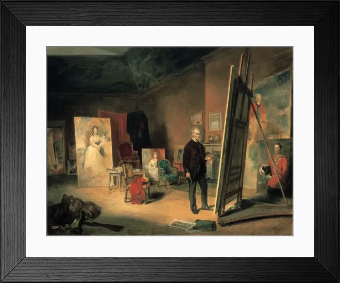 Framed Print : Portrait of Sir Francis Grant in his Studio, 1866. Artist: John Ballantyne Framed Print : Portrait of Sir Francis Grant in his Studio, 1866. Artist: John Ballantyne