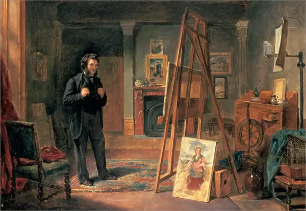 Portrait of Thomas Faed in his Studio, 19th century. Artist: John Ballantyne
