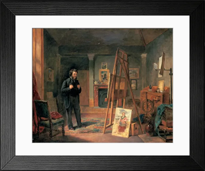 Framed Print : Portrait of Thomas Faed in his Studio, 19th century. Artist: John Ballantyne Framed Print : Portrait of Thomas Faed in his Studio, 19th century. Artist: John Ballantyne