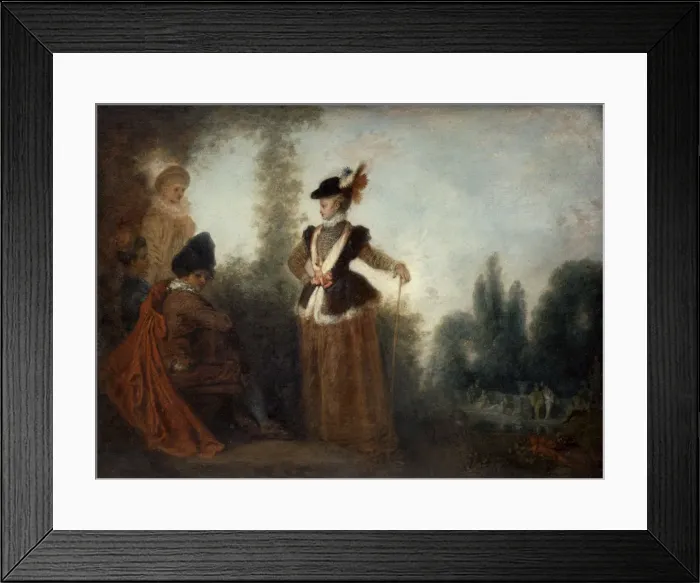 Framed Print : The Adventuress, c1717. Artist: Jean-Antoine Watteau Framed Print : The Adventuress, c1717. Artist: Jean-Antoine Watteau