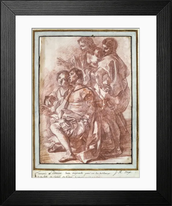 Framed Print : Christopher Columbus landing in America, c1760(?)-1770. Artist: Jean Robert Ango Framed Print : Christopher Columbus landing in America, c1760(?)-1770. Artist: Jean Robert Ango
