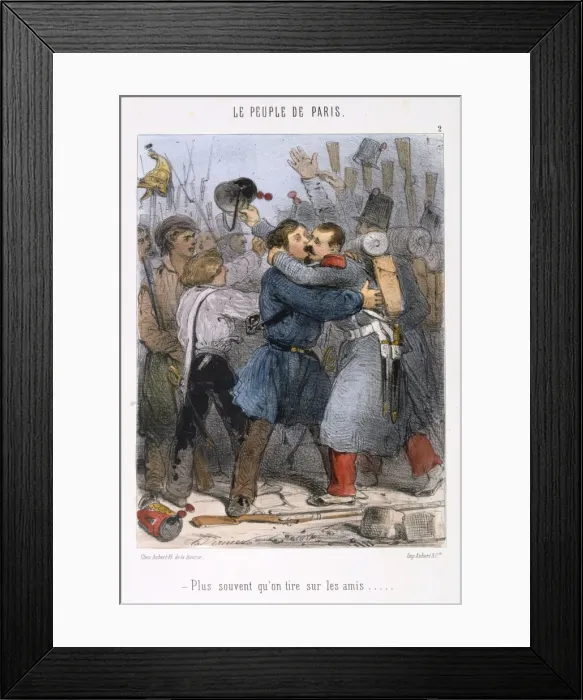Framed Print : Cartoon relating to the Paris Commune, 1870s Framed Print : Cartoon relating to the Paris Commune, 1870s