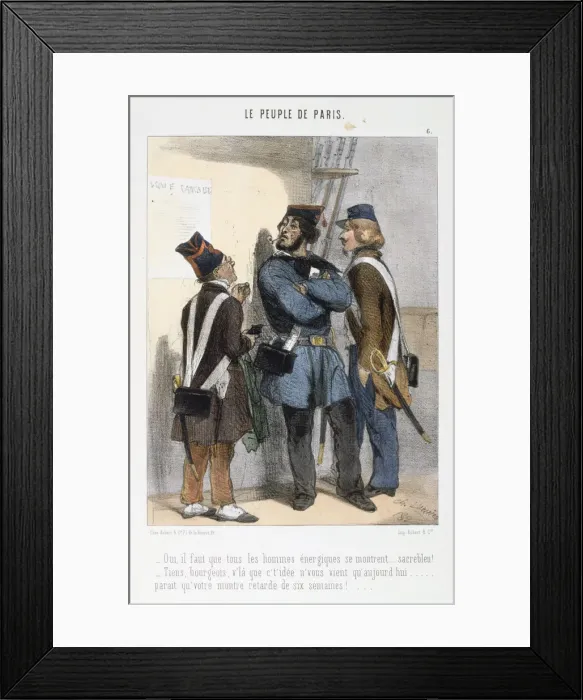 Framed Print : Cartoon relating to the Paris Commune, 1870s Framed Print : Cartoon relating to the Paris Commune, 1870s