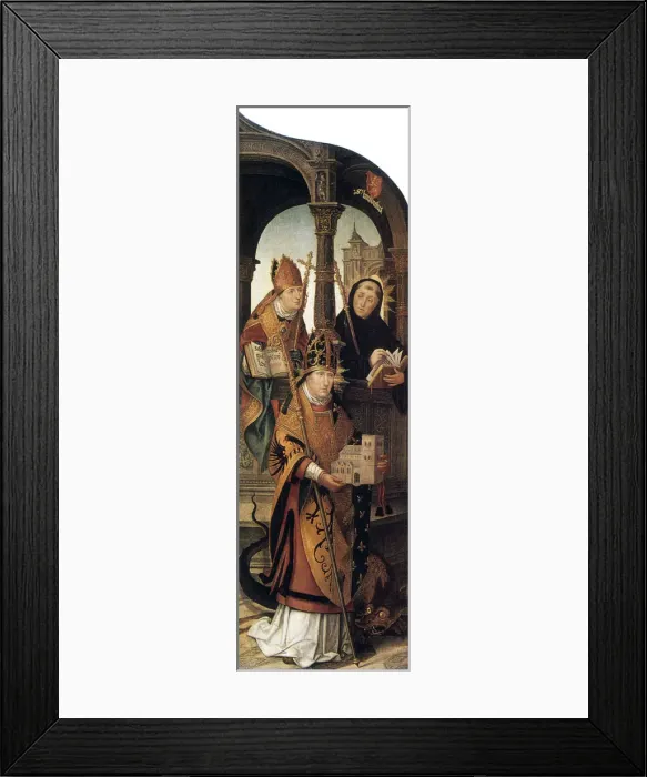 Framed Print : Annunciation, 1516-1517. Artist: Jean Bellegambe Framed Print : Annunciation, 1516-1517. Artist: Jean Bellegambe