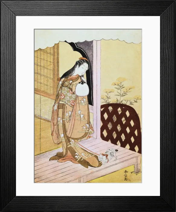 Framed Print : The Princess Nyosan, 1765. Artist: Suzuki Harunobu Framed Print : The Princess Nyosan, 1765. Artist: Suzuki Harunobu